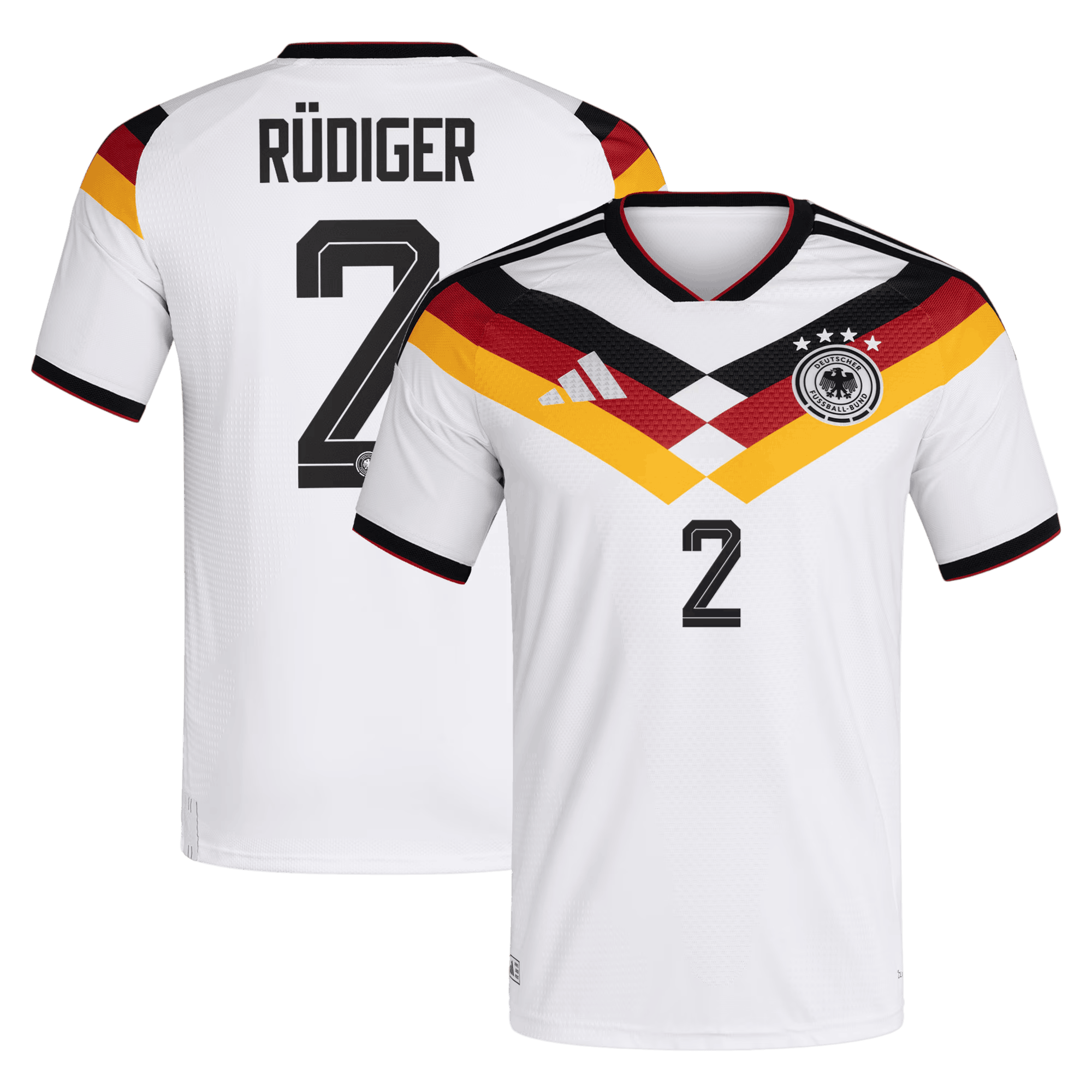 Germany RÜDIGER #2 Home World Cup 2026 Jersey White Men's