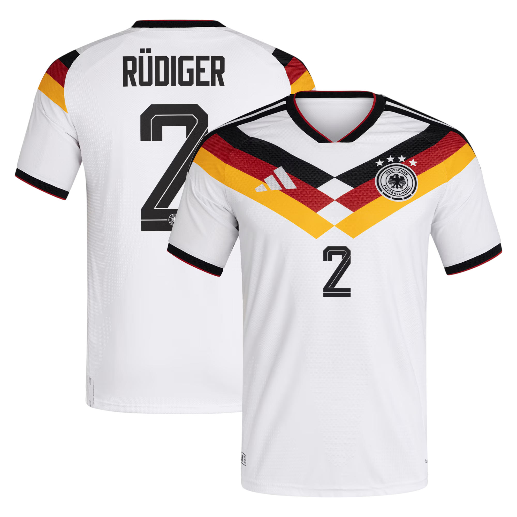 Germany RÜDIGER #2 Home World Cup 2026 Jersey White Men's