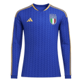 Italy Home World Cup 2026 Long Sleeve Jersey Blue Men's