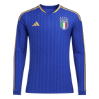 Italy Home World Cup 2026 Long Sleeve Jersey Blue Men's