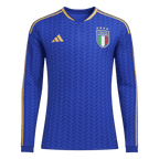 Italy Home World Cup 2026 Long Sleeve Jersey Blue Men's