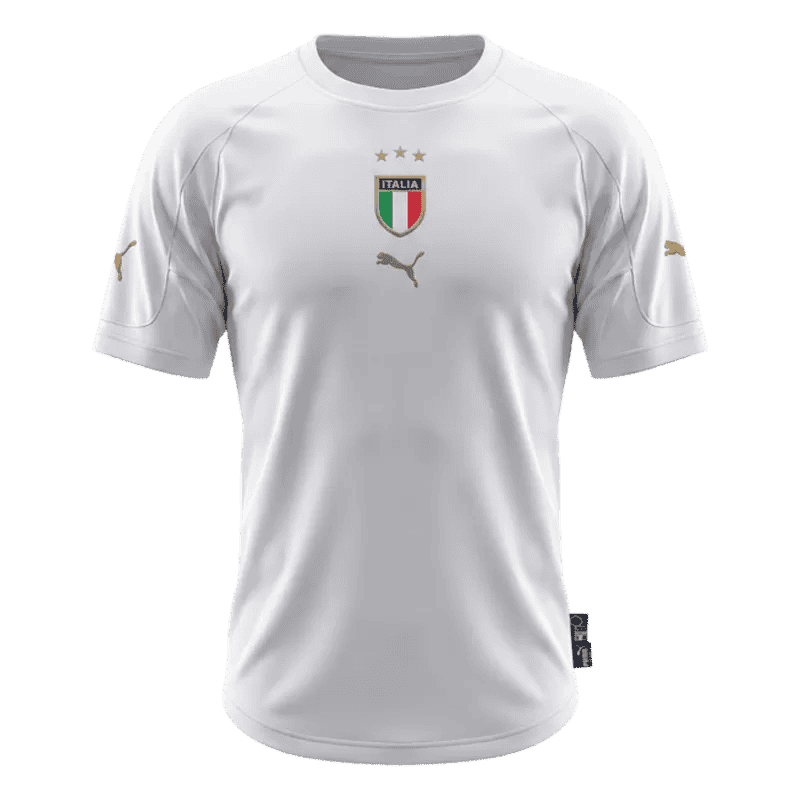 Italy Retro Away Jersey 2004 White Men's