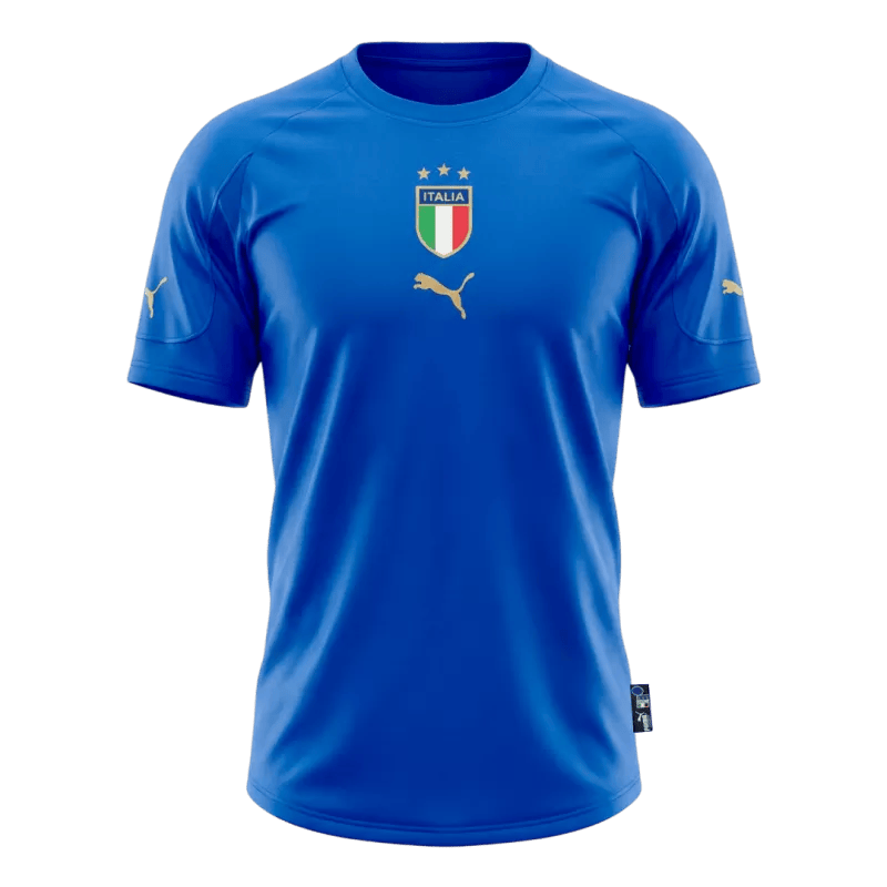 Italy Retro Home Jersey 2004 Blue Men's
