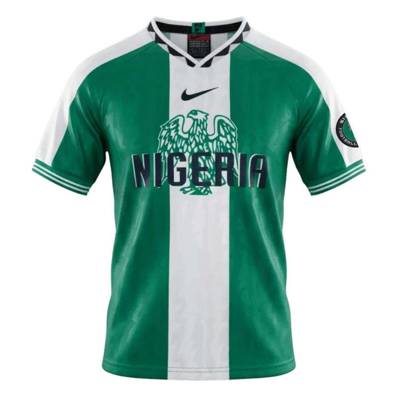 Nigeria Retro Home Jersey 1996 Green & White Men's