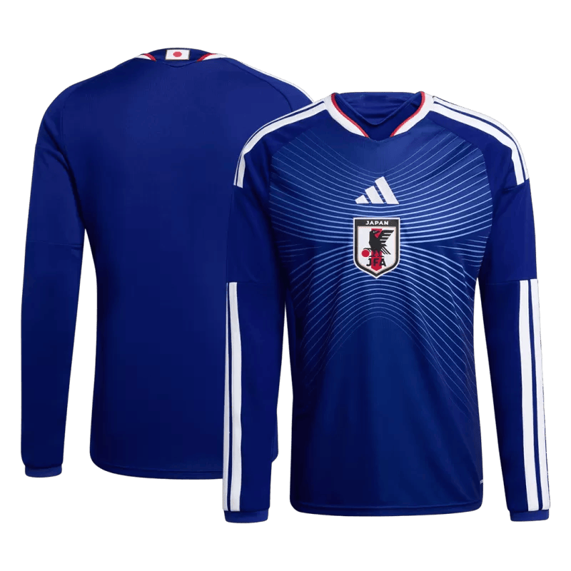 Japan Home World Cup 2026 Long Sleeve Jersey Dark Blue Men's