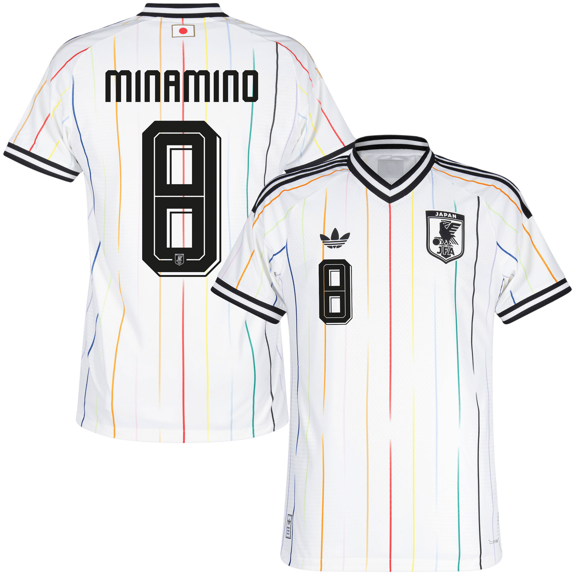 Japan MINAMINO #8 Away World Cup 2026 Jersey White Men's