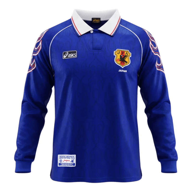 Japan Retro Home Long Sleeve Jersey 1998 Blue Men's