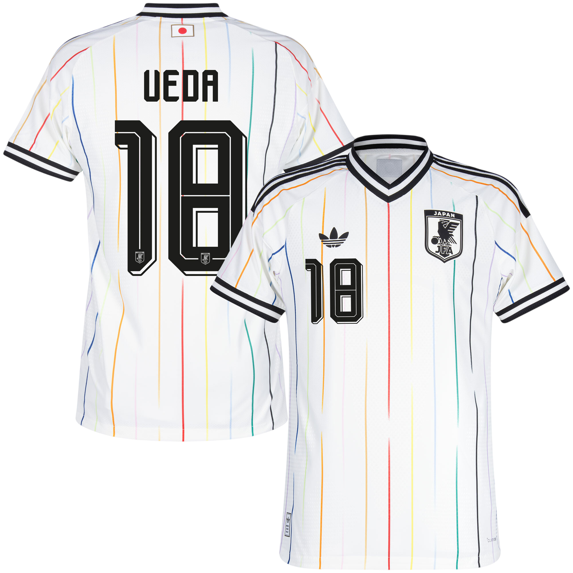 Japan UEDA #18 Away World Cup 2026 Jersey White Men's