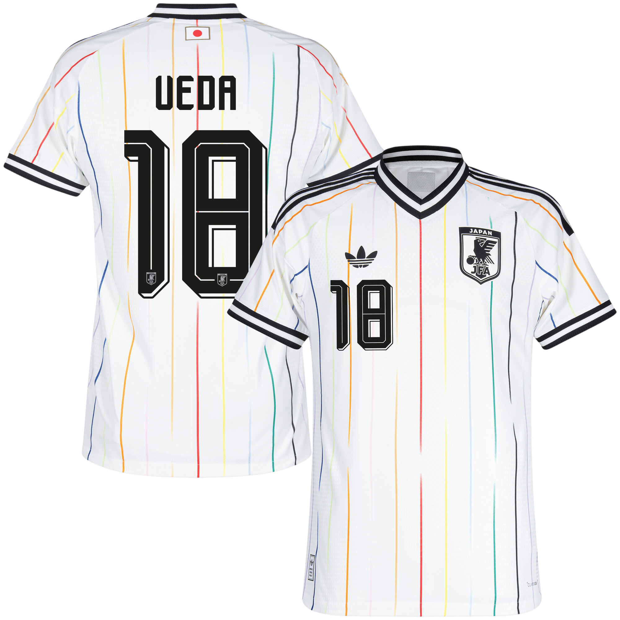 Japan UEDA #18 Away World Cup 2026 Jersey White Men's