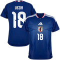 Japan UEDA #18 Home World Cup 2026 Jersey Dark Blue Men's