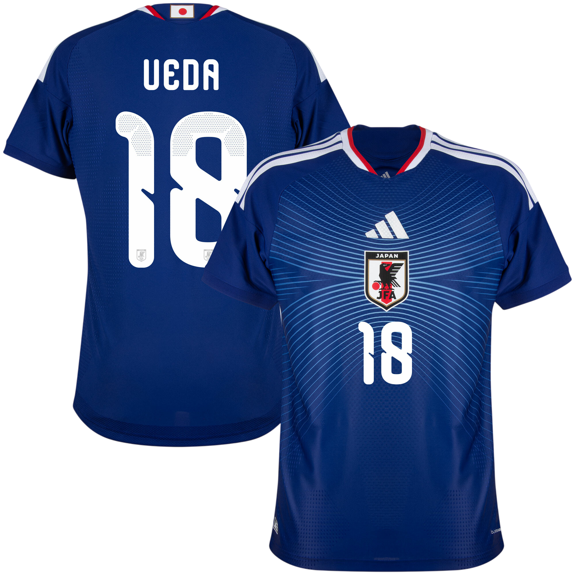 Japan UEDA #18 Home World Cup 2026 Jersey Dark Blue Men's