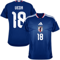 Japan UEDA #18 Home World Cup 2026 Jersey Dark Blue Men's