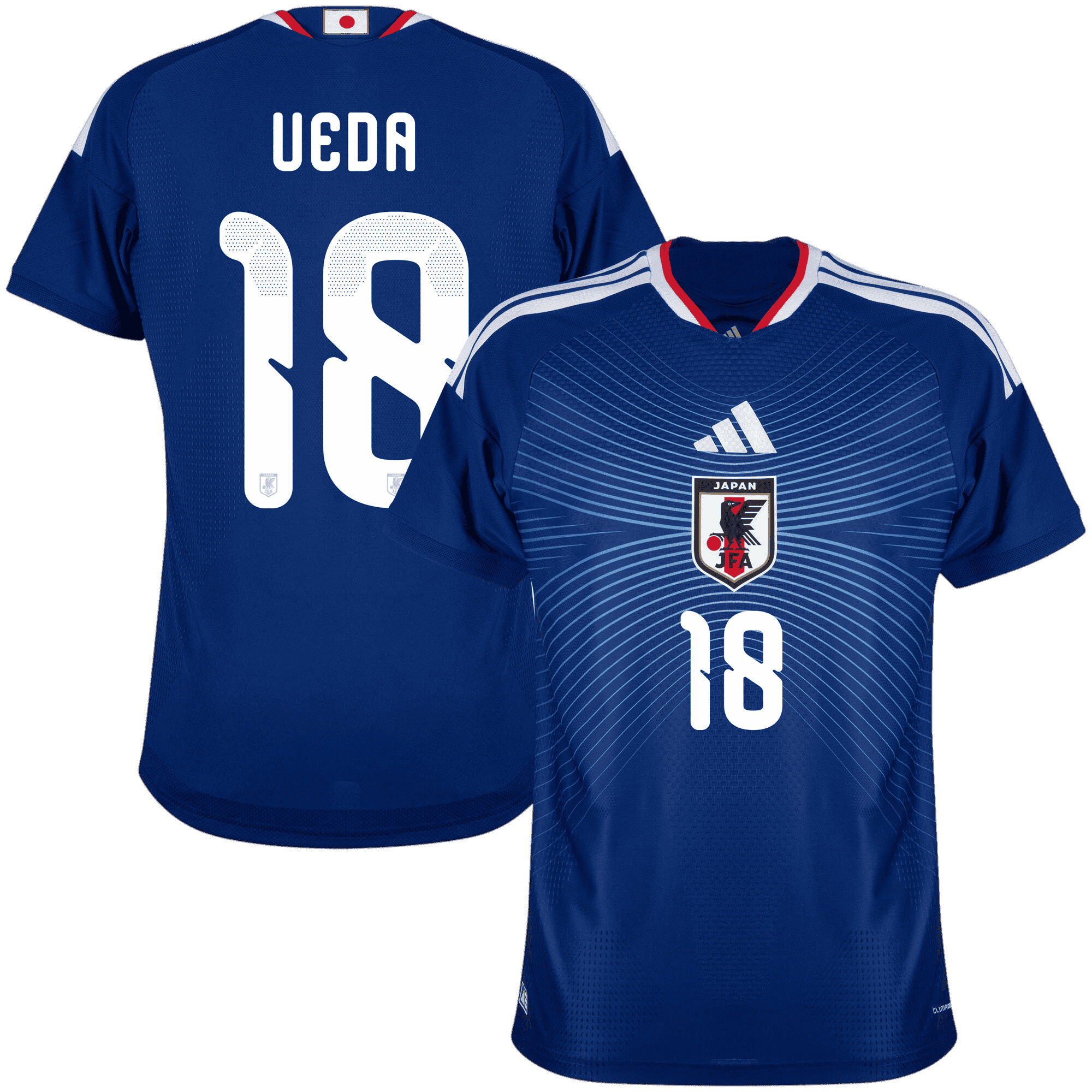 Japan UEDA #18 Home World Cup 2026 Jersey Dark Blue Men's
