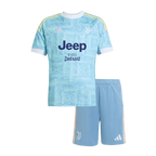 Juventus Away 2025/26 Kit Light Blue Kids