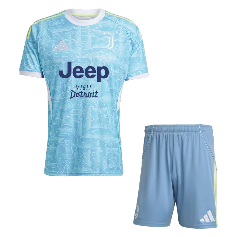 Juventus Away 2025/26 Kit Light Blue Men's