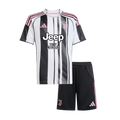 Juventus Home 2025/26 Kit Black & White Kids