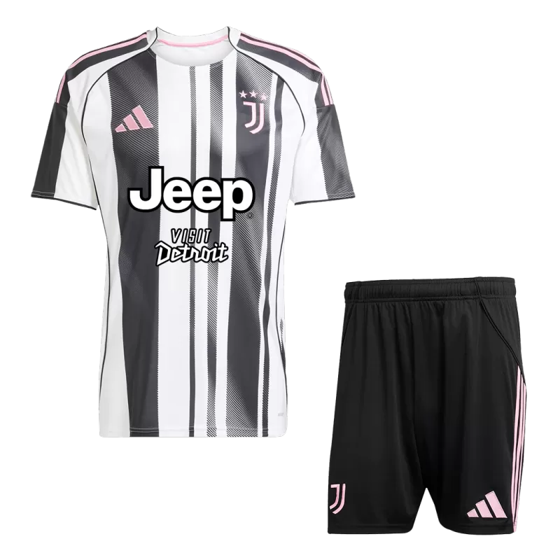 Juventus Home 2025/26 Kit Black & White Men's