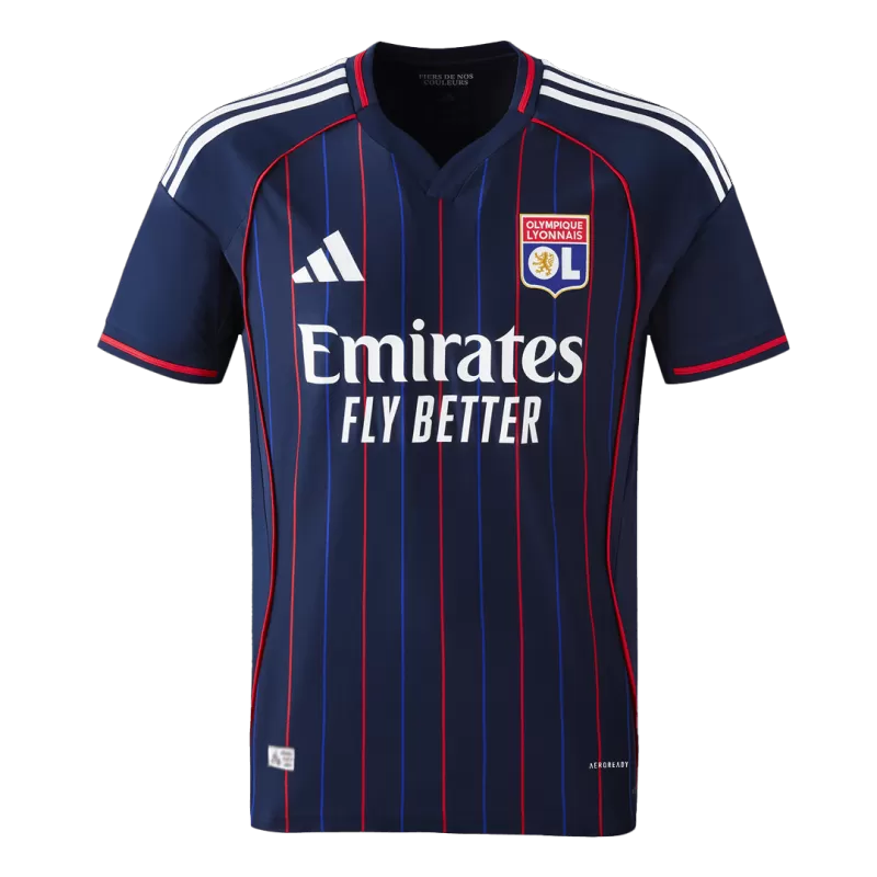 Lyon Away 2025/26 Jersey Player's Version Navy Blue Men's