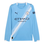 Man City Home 2025/26 Long Sleeve Jersey Light Blue Men's