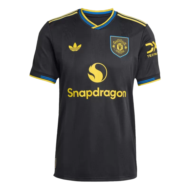 Manchester United Third 2025/26 Jersey Player's Version Black Men's
