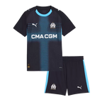 Marseille Away 2025/26 Kit Black Kids