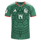 Mexico A. GONZALEZ #14 Home World Cup 2026 Jersey Green Men's