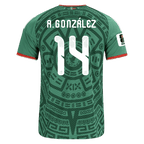 Mexico A. GONZALEZ #14 Home World Cup 2026 Jersey Green Men's