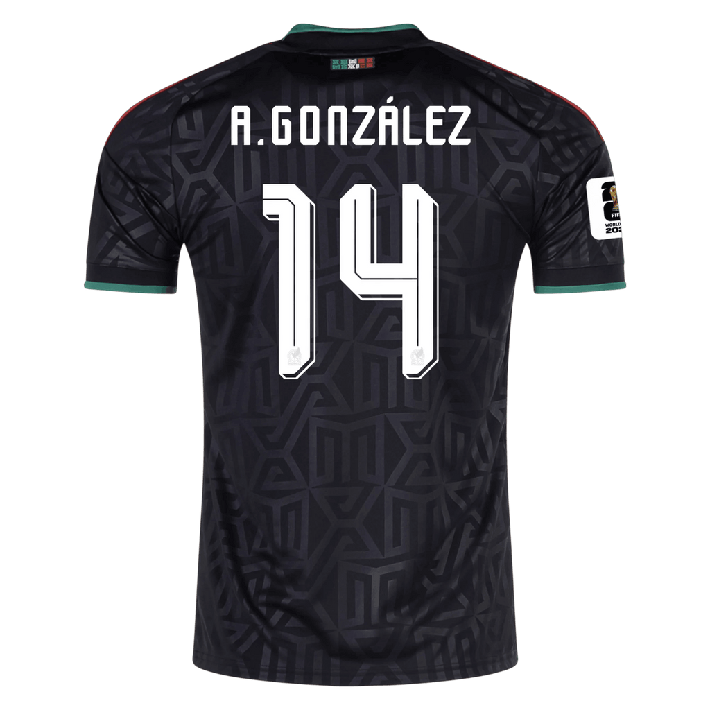 Mexico A. GONZALEZ #14 Third World Cup 2026 Jersey Black Men's
