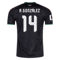 Mexico A. GONZALEZ #14 Third World Cup 2026 Jersey Black Men's