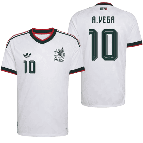 Mexico A. VEGA #10 Away World Cup 2026 Jersey White Men's