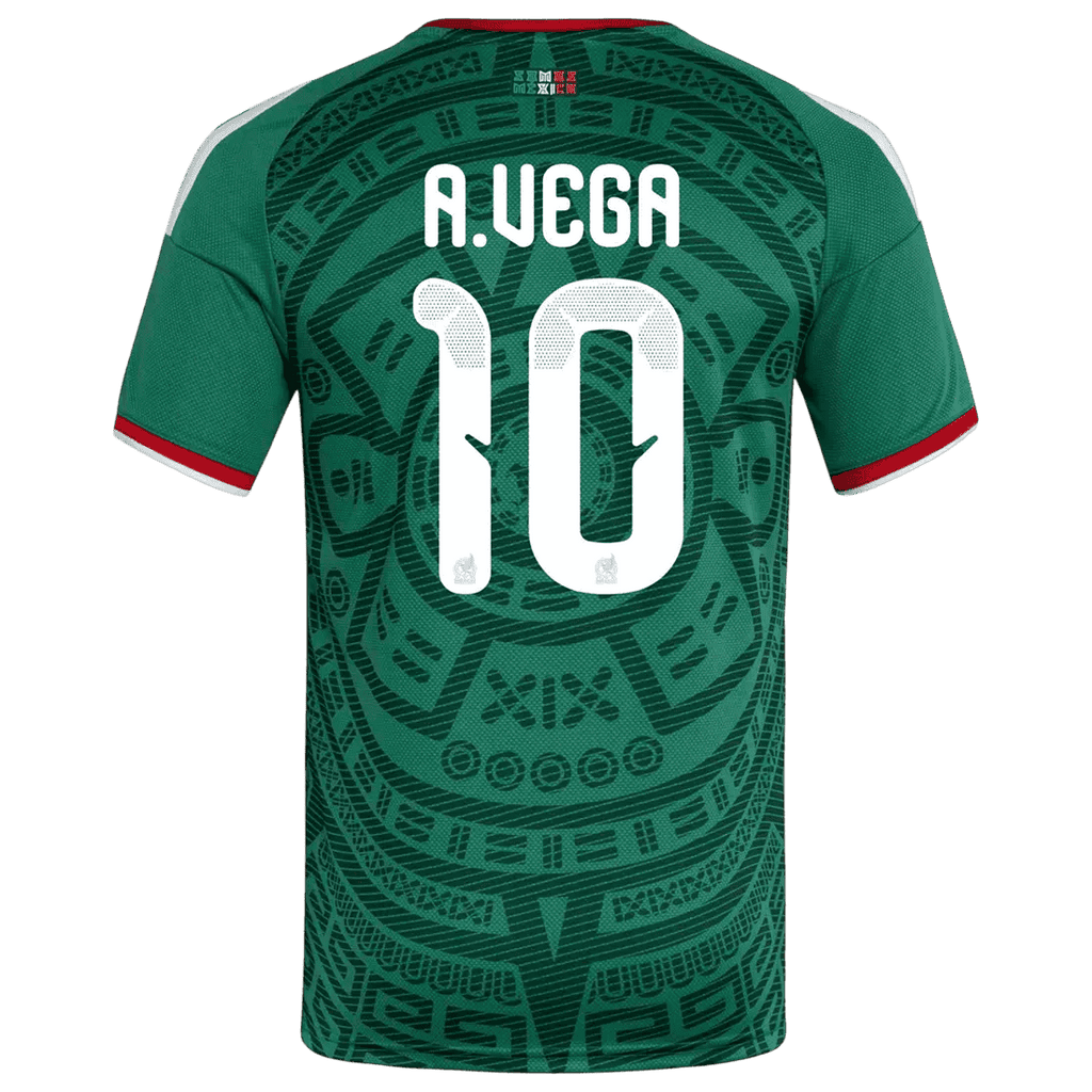 Mexico A. VEGA #10 Home World Cup 2026 Jersey Green Men's