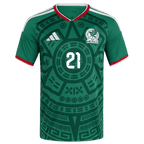 Mexico C. HUERTA #21 Home World Cup 2026 Jersey Green Men's