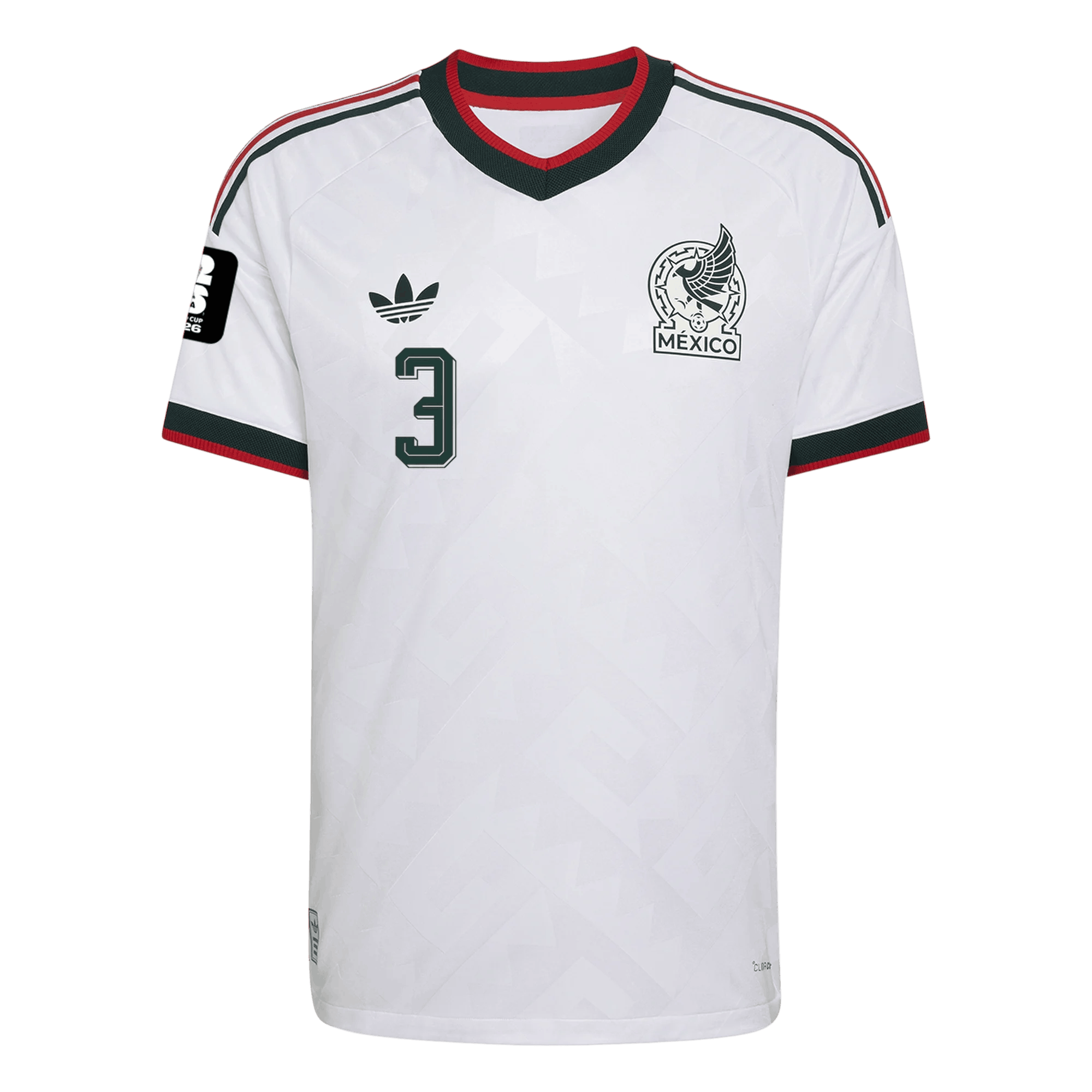 Mexico C. MONTES #3 Away World Cup 2026 Jersey White Men's