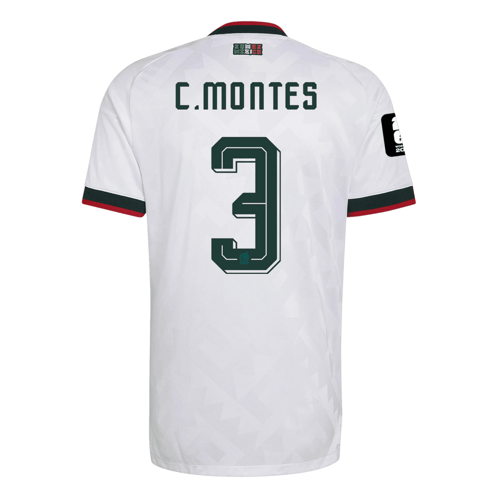 Mexico C. MONTES #3 Away World Cup 2026 Jersey White Men's
