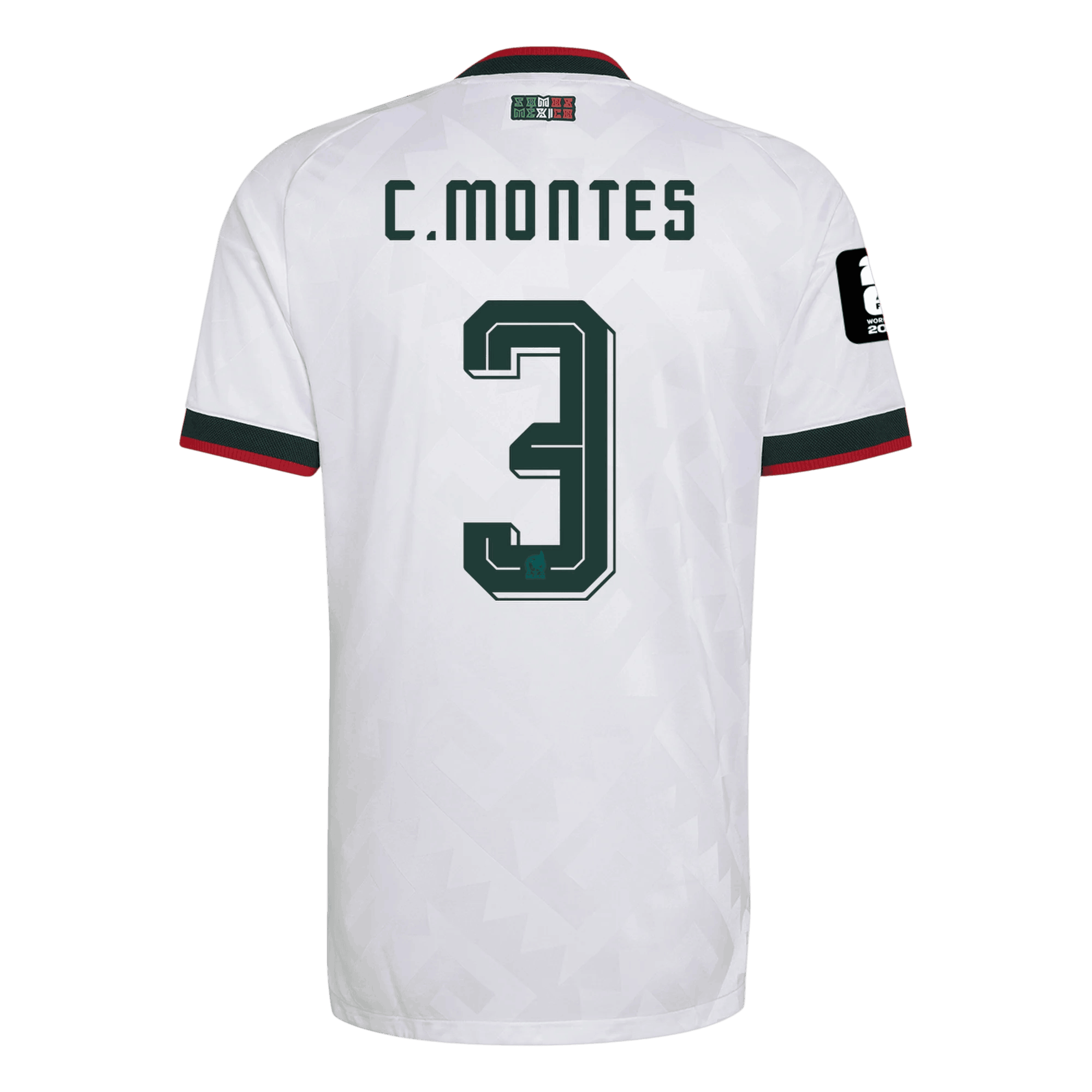Mexico C. MONTES #3 Away World Cup 2026 Jersey White Men's
