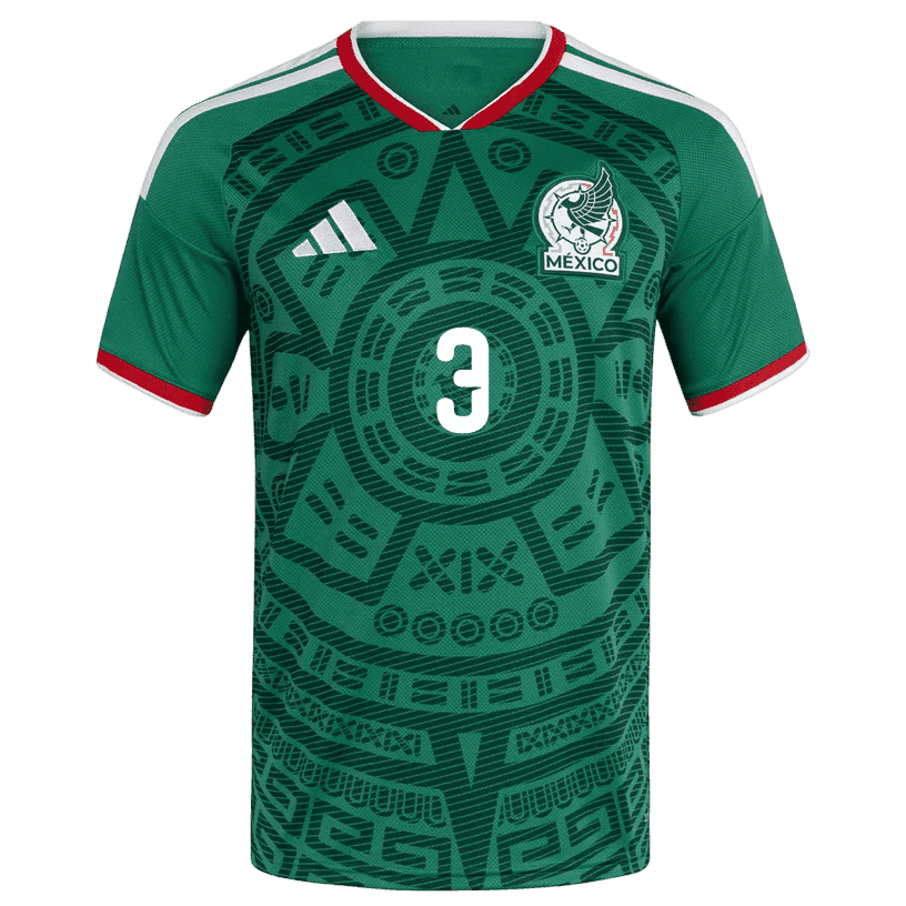Mexico C. MONTES #3 Home World Cup 2026 Jersey Green Men's