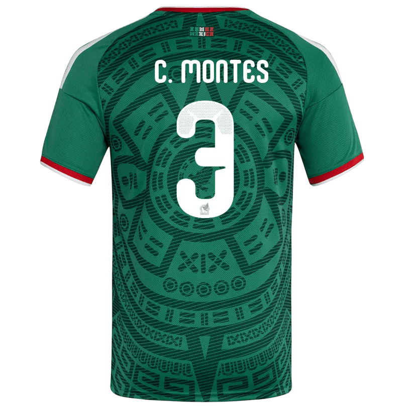 Mexico C. MONTES #3 Home World Cup 2026 Jersey Green Men's