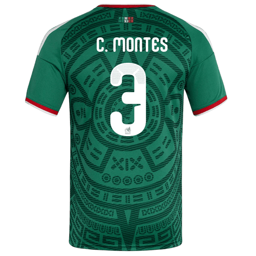 Mexico C. MONTES #3 Home World Cup 2026 Jersey Green Men's