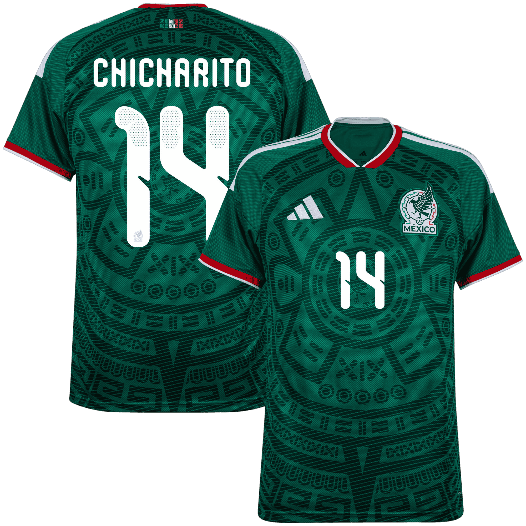 Mexico CHICHARITO #14 Home World Cup 2026 Jersey Green Men's