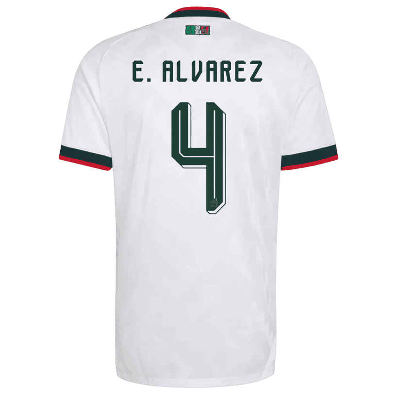Mexico E. ALVAREZ #4 Away World Cup 2026 Jersey White Men's