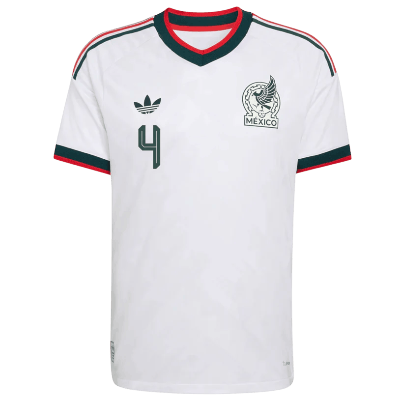 Mexico E. ALVAREZ #4 Away World Cup 2026 Jersey White Men's