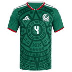 Mexico E. ALVAREZ #4 Home World Cup 2026 Jersey Green Men's