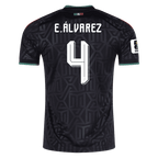 Mexico E. ALVAREZ #4 Third World Cup 2026 Jersey Black Men's