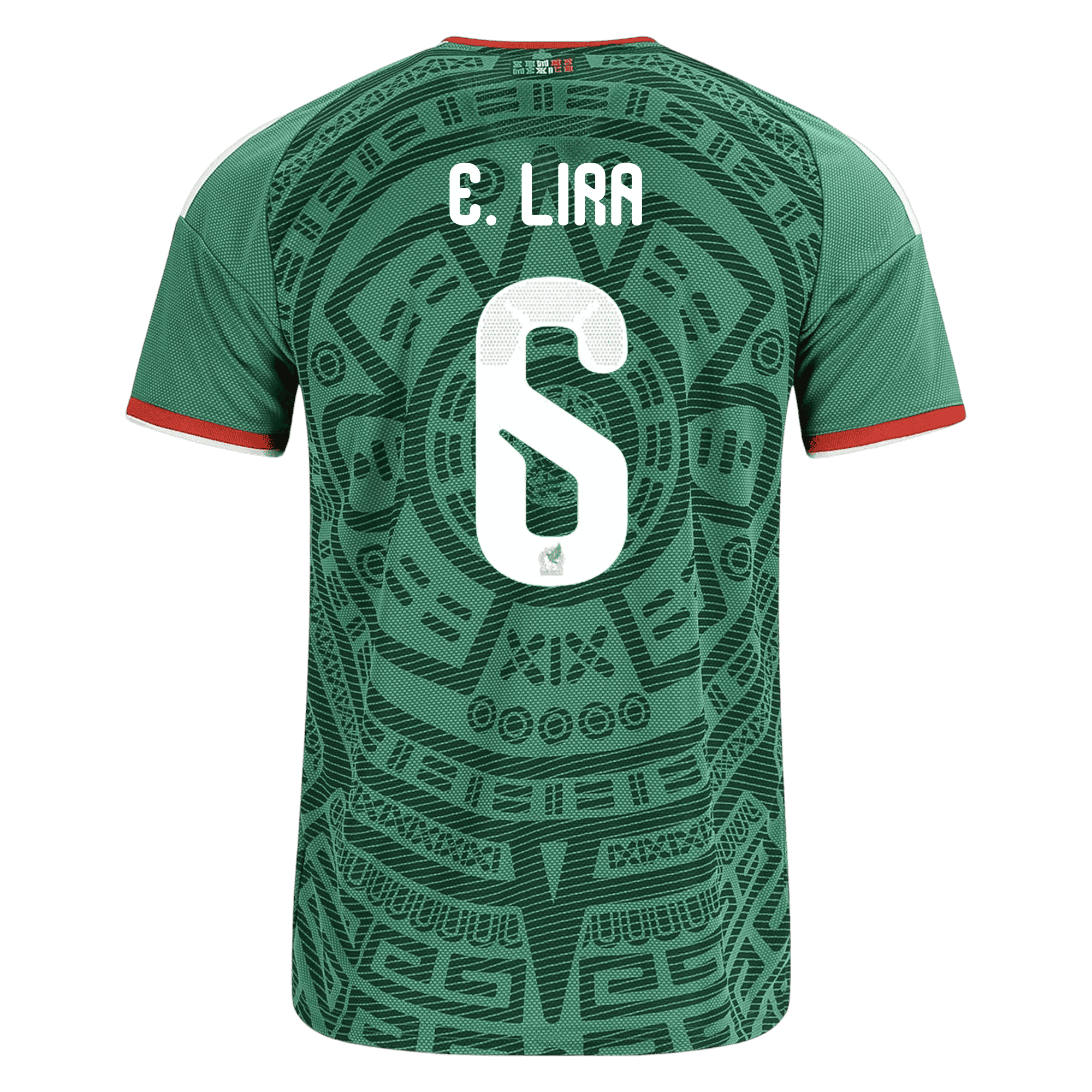 Mexico E. LIRA #6 Home World Cup 2026 Jersey Green Men's