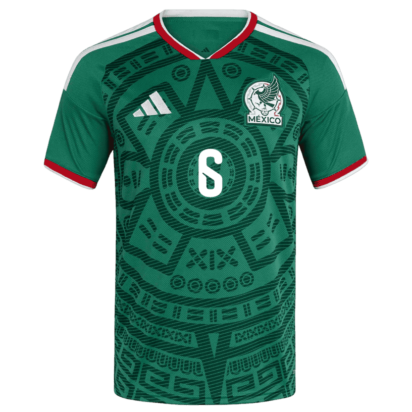 Mexico E. LIRA #6 Home World Cup 2026 Jersey Green Men's