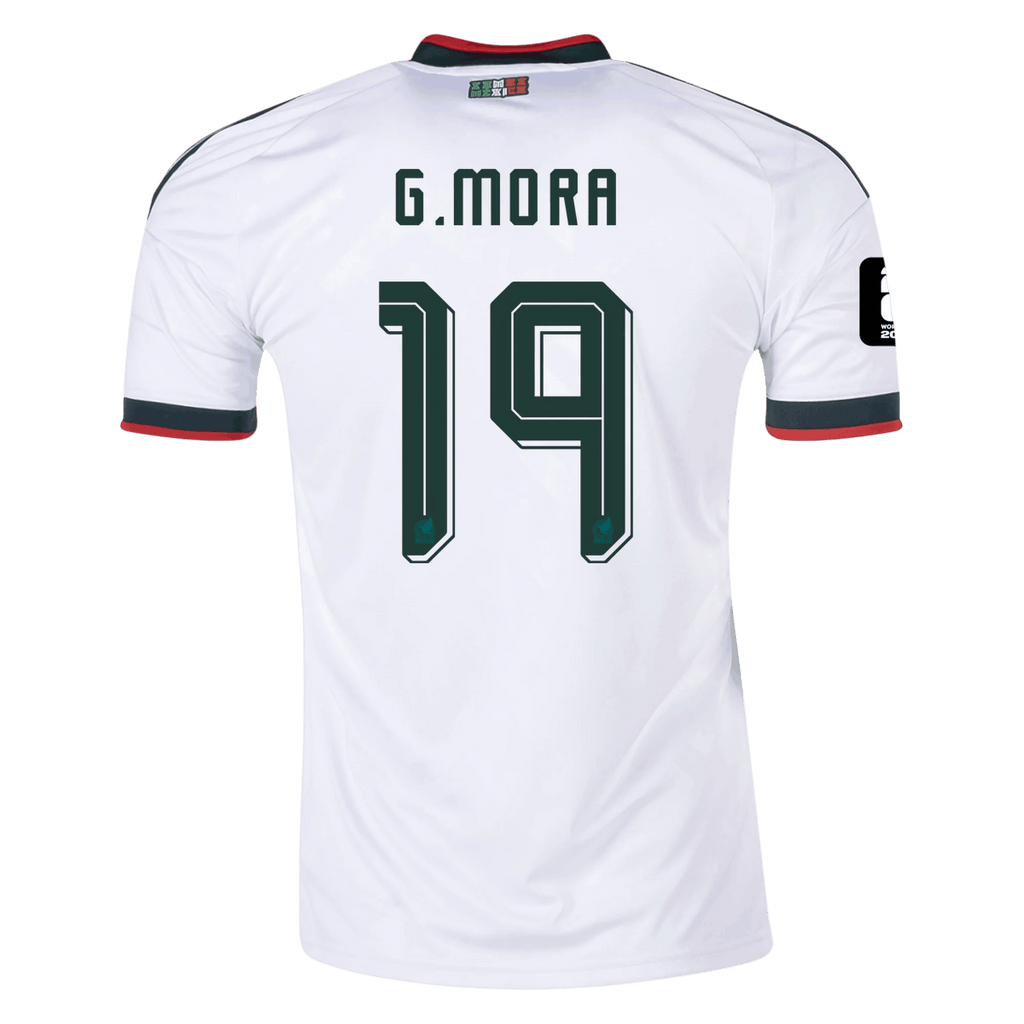 Mexico G. MORA #19 Away World Cup 2026 Jersey White Men's