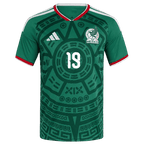 Mexico G. MORA #19 Home World Cup 2026 Jersey Green Men's