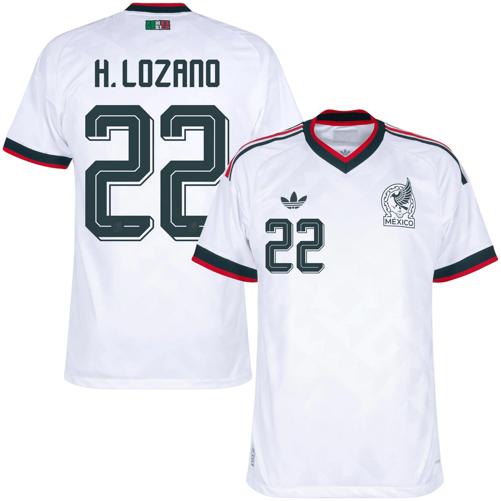 Mexico H.LOZANO #22 Away World Cup 2026 Jersey Player's Version White Men's