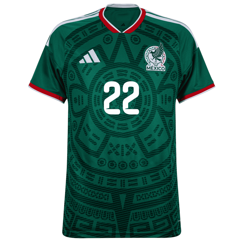 Mexico H.LOZANO #22 Home World Cup 2026 Jersey Green Men's