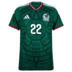 Mexico H.LOZANO #22 Home World Cup 2026 Jersey Green Men's